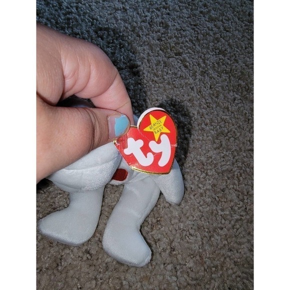 NWT TY Beanie Baby Valentino Bear White With Heart - Picture 3 of 6